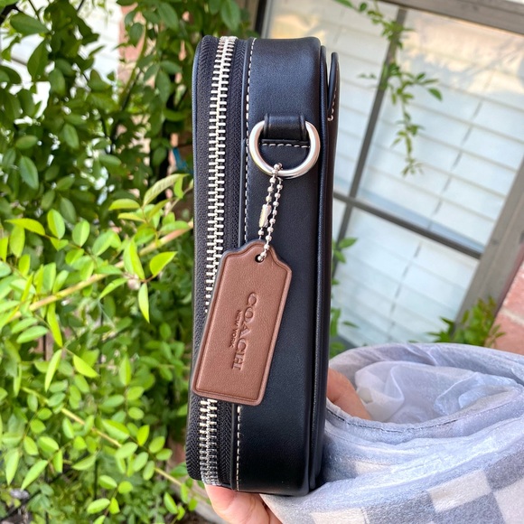 NWT Coach CR307 Stanton Crossbody Checkerboard Print Leather Bag Purse Unisex - Picture 4 of 9